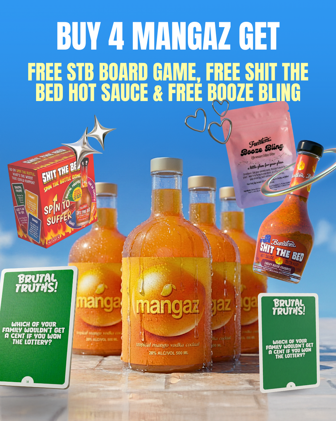 Case of Mangaz - 4 x 500ml Bottles