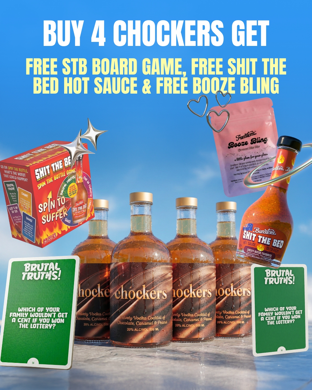 Case of Chockers- 4 x 500ml Bottles