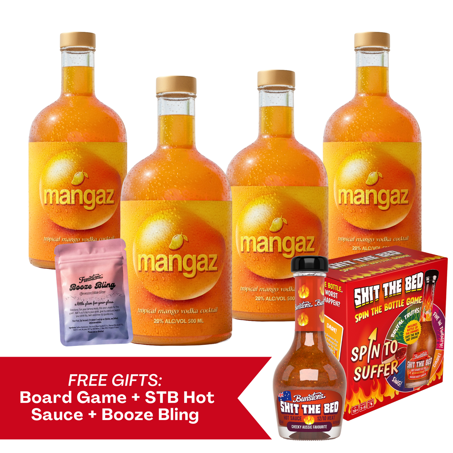 Case of Mangaz - 4 x 500ml Bottles