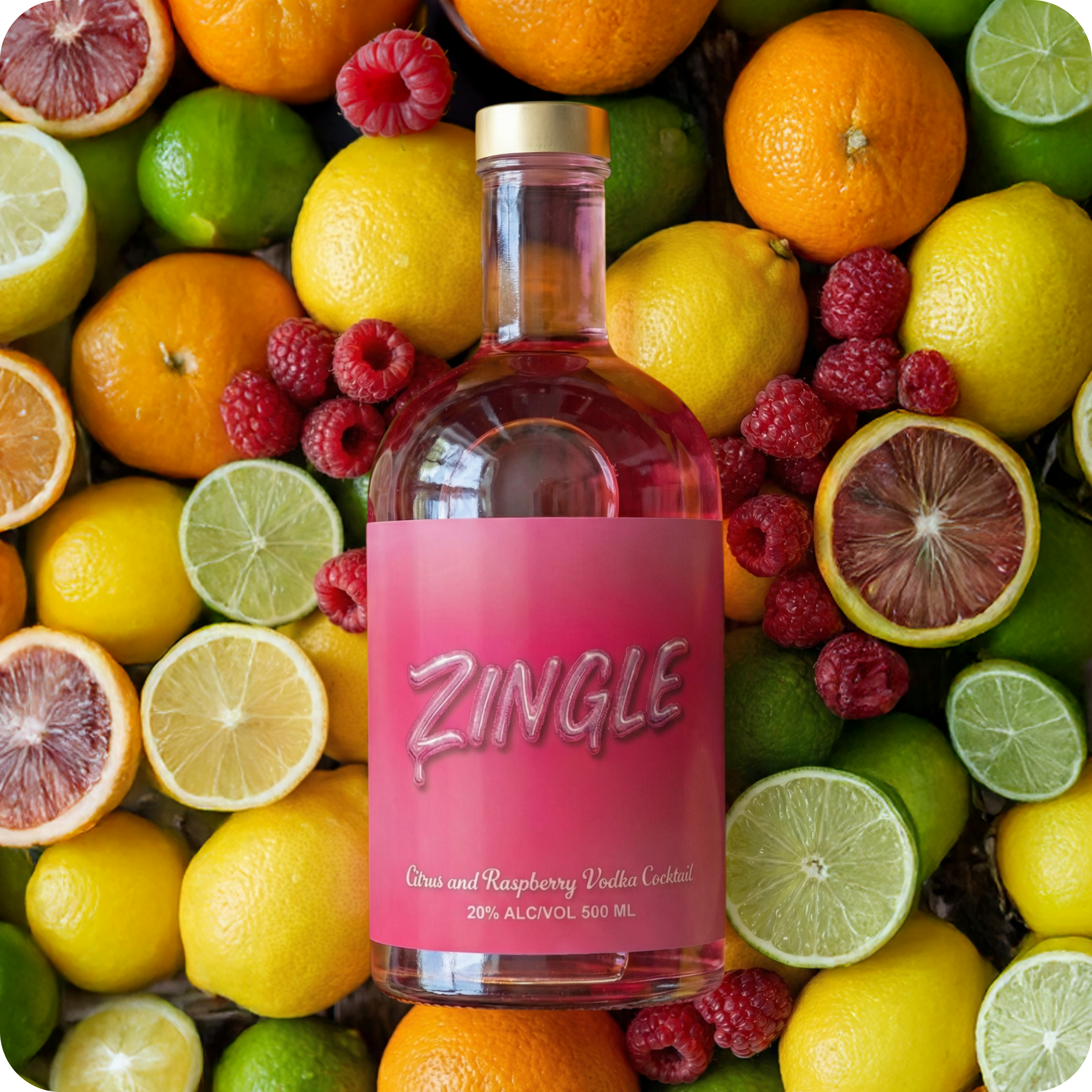 Zingle Lemon Lime Orange Raspberry Vodka