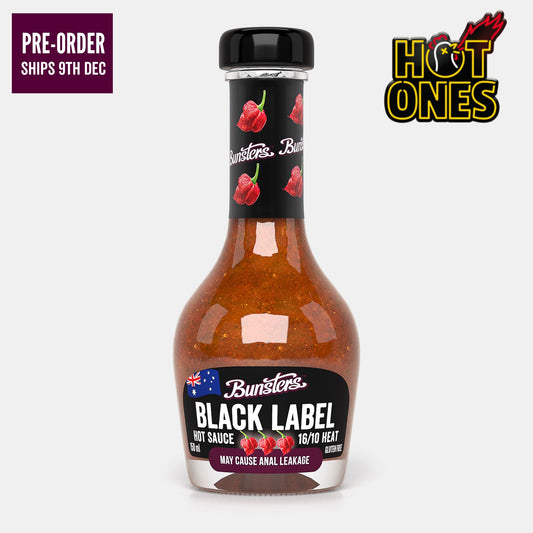 Black Label Hot Sauce - The Most Top Shelf Super Hot Sauce on the Planet (SHIPPING 9th DEC)