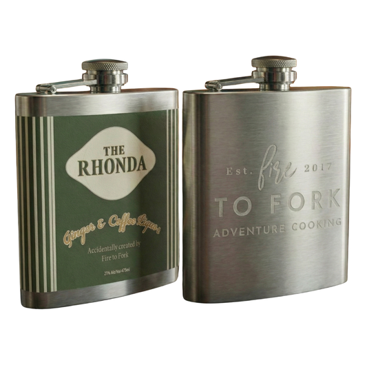 Fire to Fork Collab -  Limited Edition "RHONDA" Ginger & Coffee Liquor Flask 21% ABV 475ml