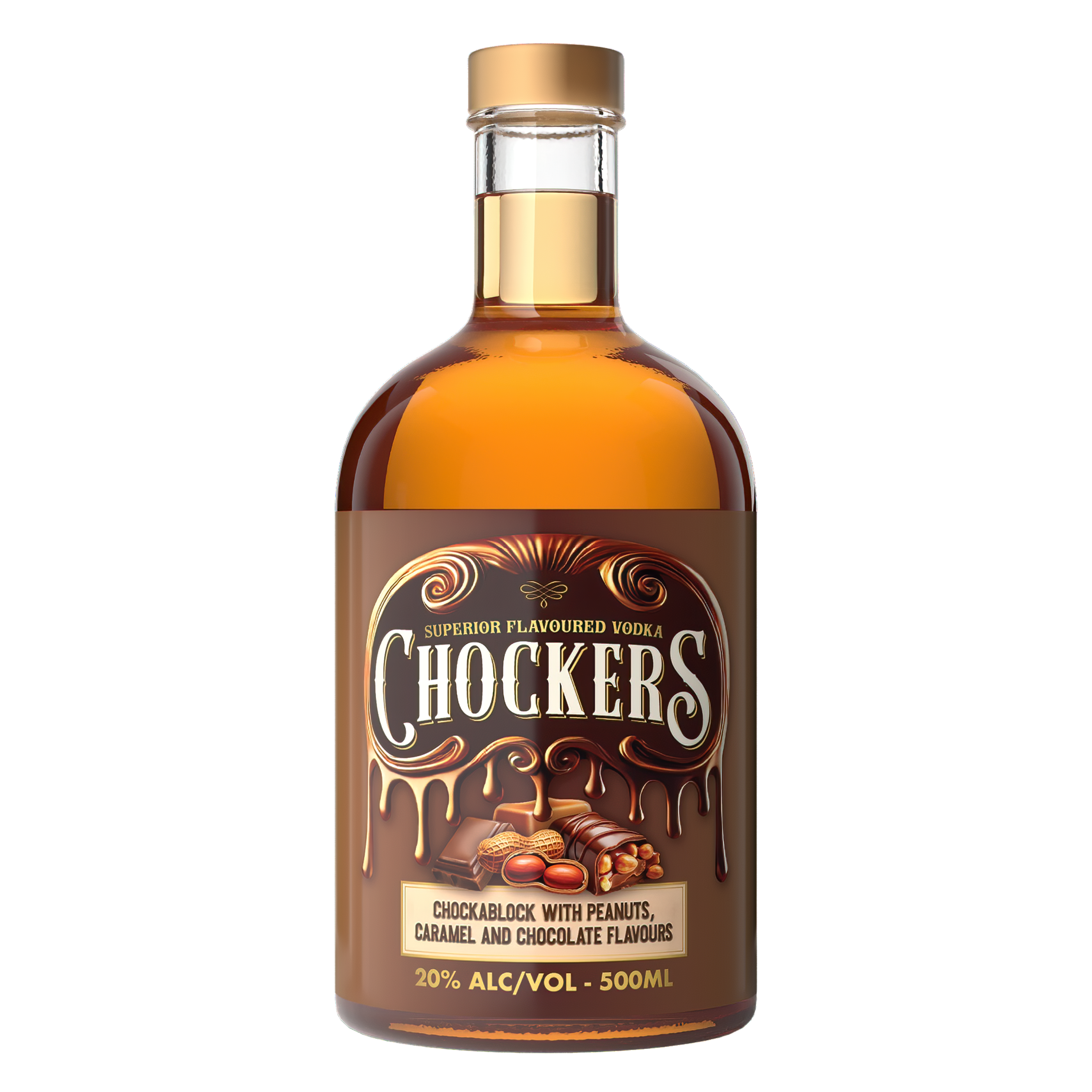 Chockers Flavoured Vodka - Chockablock with Chocolate, Caramel and Peanuts