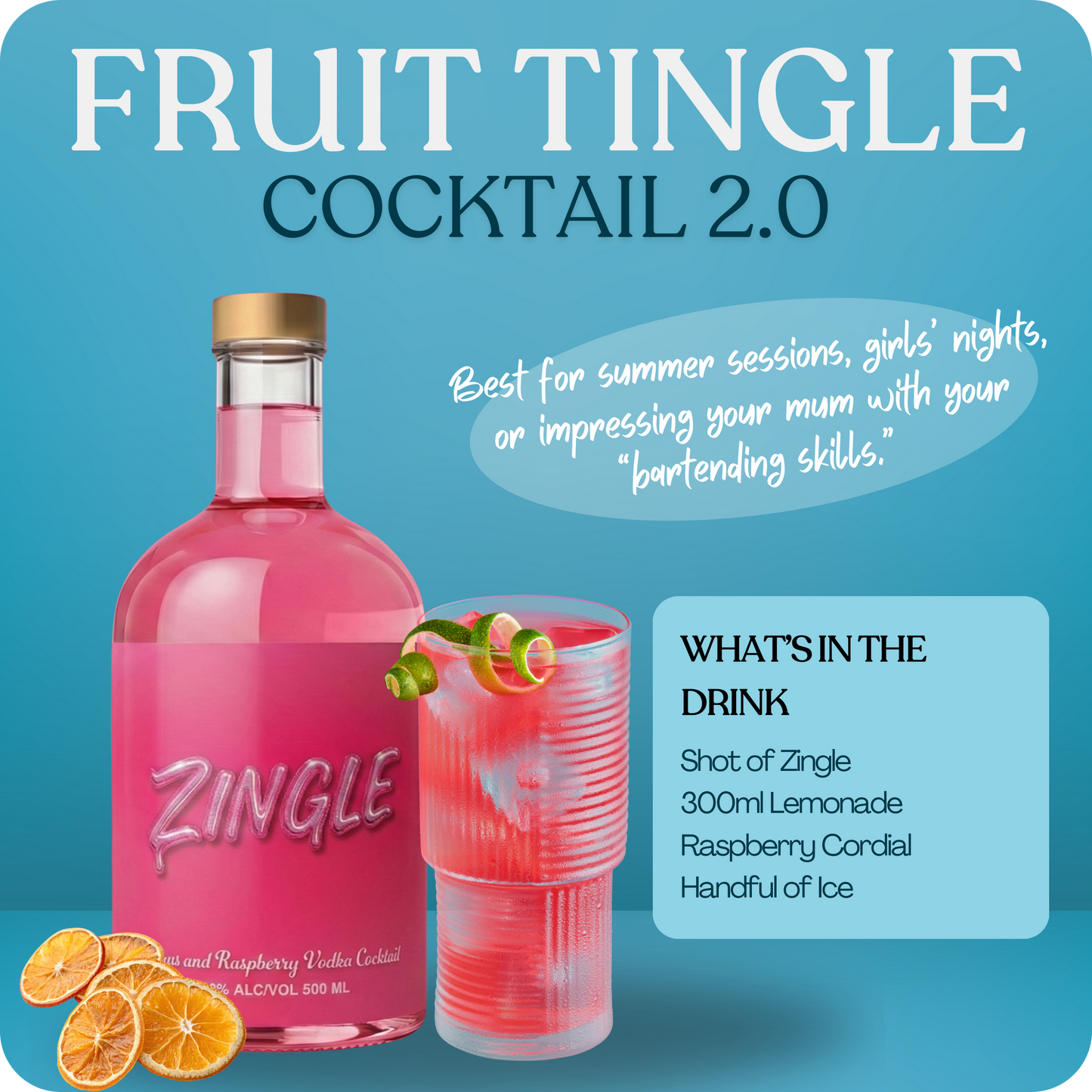 Case of Zingle - 4 x 500ml Bottles