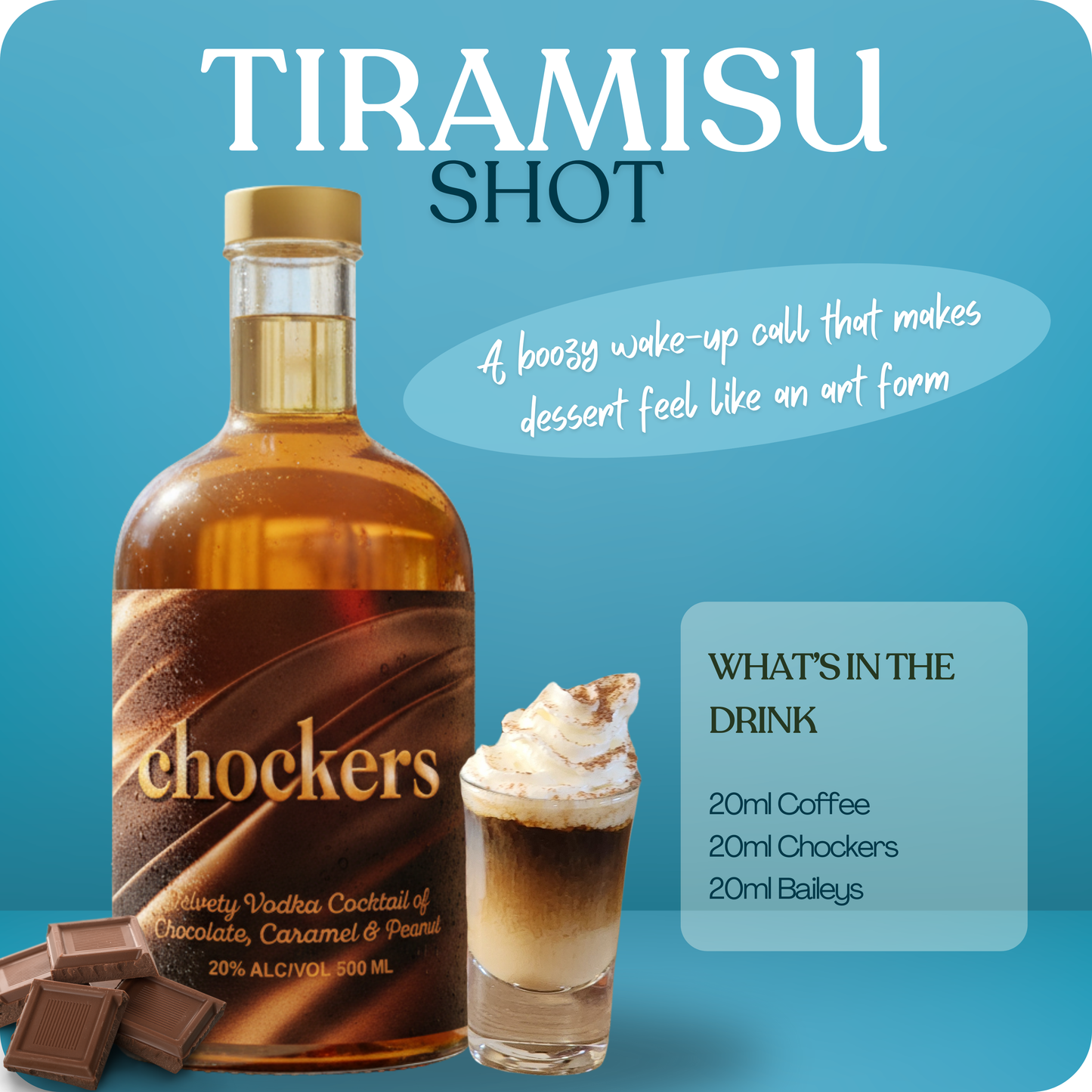 Case of Chockers- 4 x 500ml Bottles