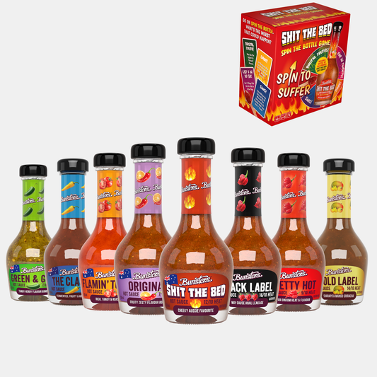 The Perfect 'Hot Ones At Home' Kit: 8 Fiery Sauces With Hilarious Questions And Dares