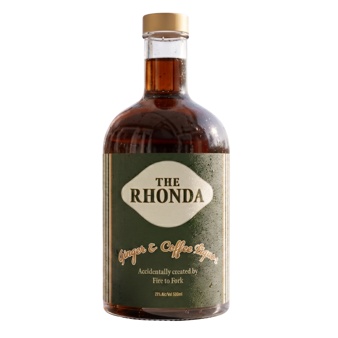 Fire to Fork Limited Edition THE RHONDA Ginger & Coffee Liquor 500ml